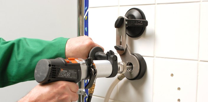 Veribor® aluminium kwaliteitszuigheffer, M8 schroefdraad