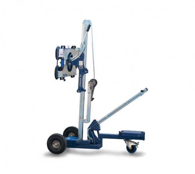 Liftmaster hefapparaat met handmatig hefsysteem.
